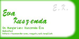 eva kuszenda business card